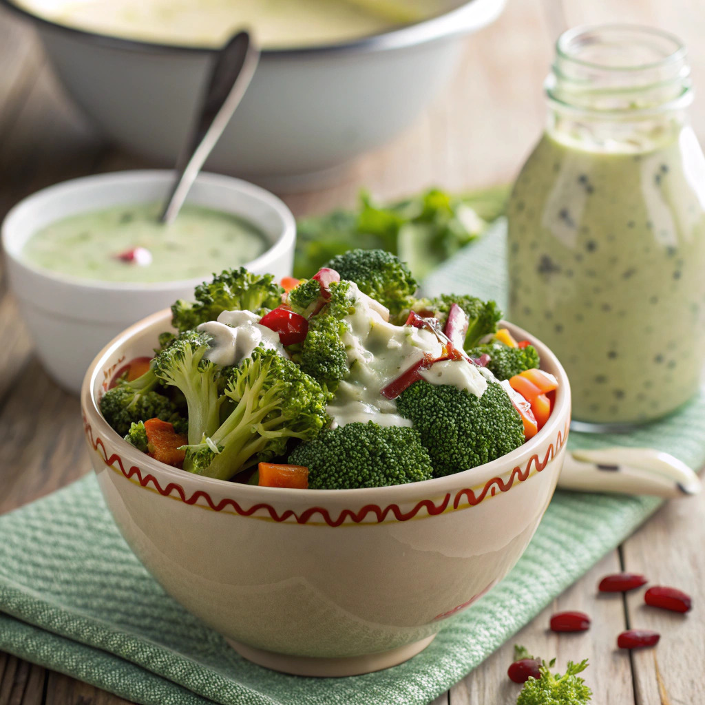 broccoli salad dressing recipe – creamy and tangy image 1