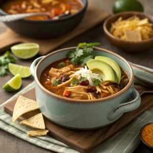 chicken tortilla soup crock pot recipe – set and forget comfort image 1