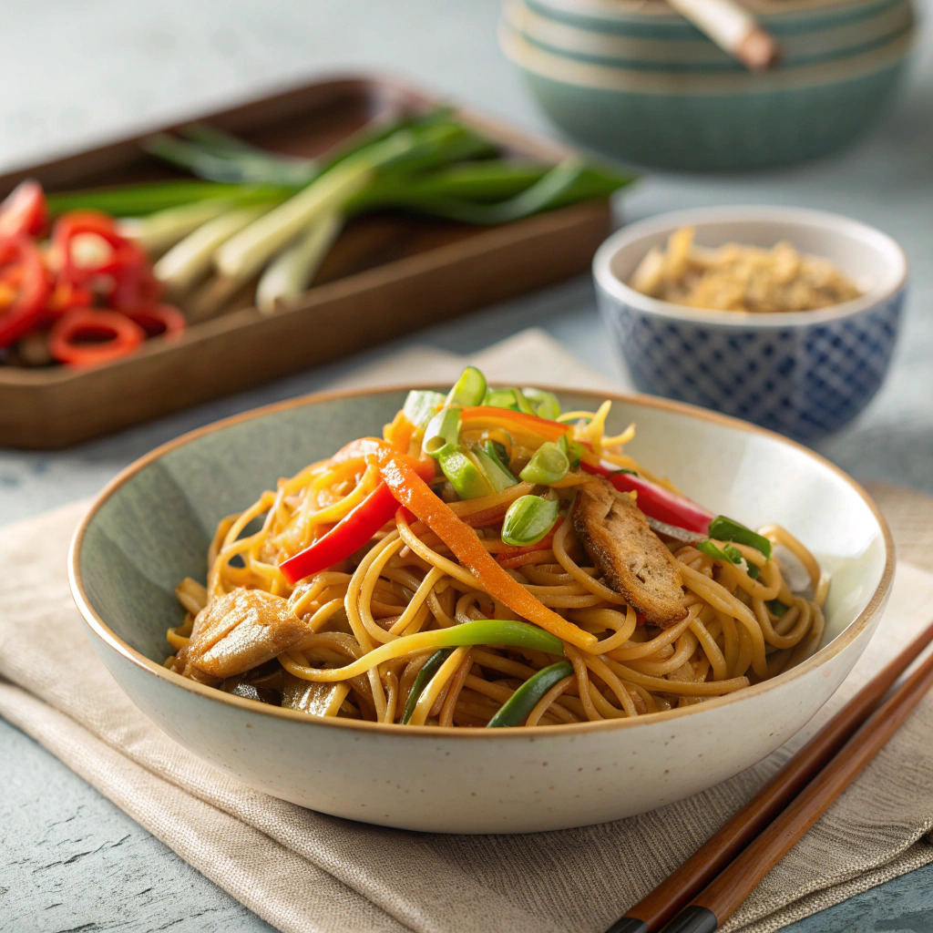 chinese noodles recipe – stir fried perfection image 1