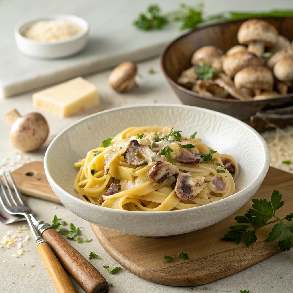 creamy mushroom pasta recipe – rich and earthy image 1