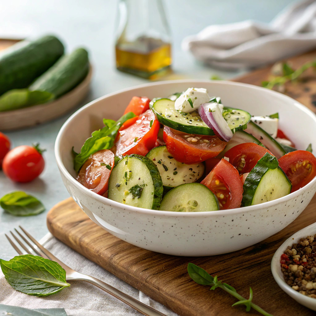 cucumber and tomato salad recipe – garden fresh image 1