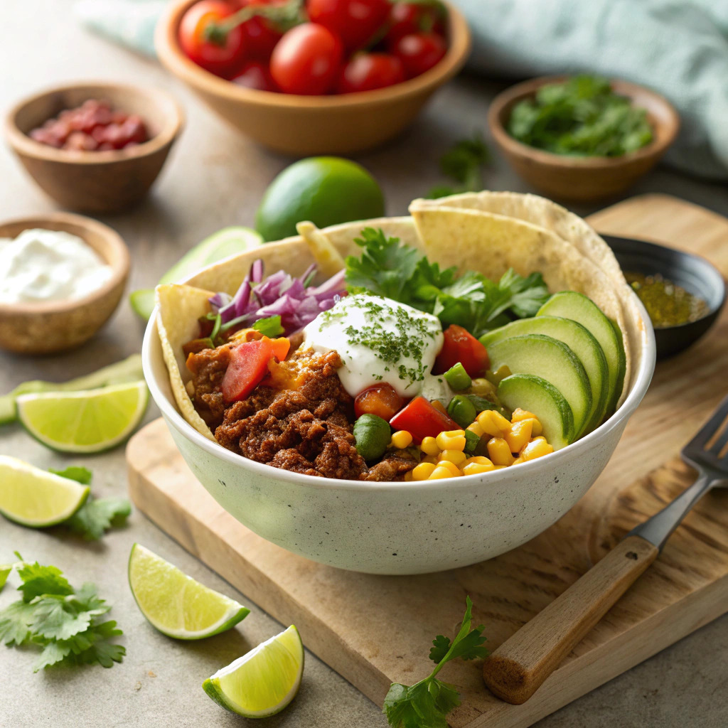 healthy taco bowl recipe – fresh and customizable image 1