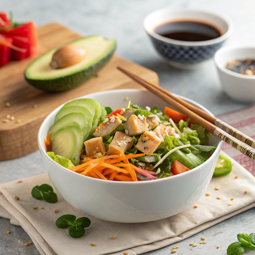 japanese salad recipe – fresh with ginger dressing image 1