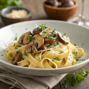 mushroom pasta recipe – creamy and earthy image 1