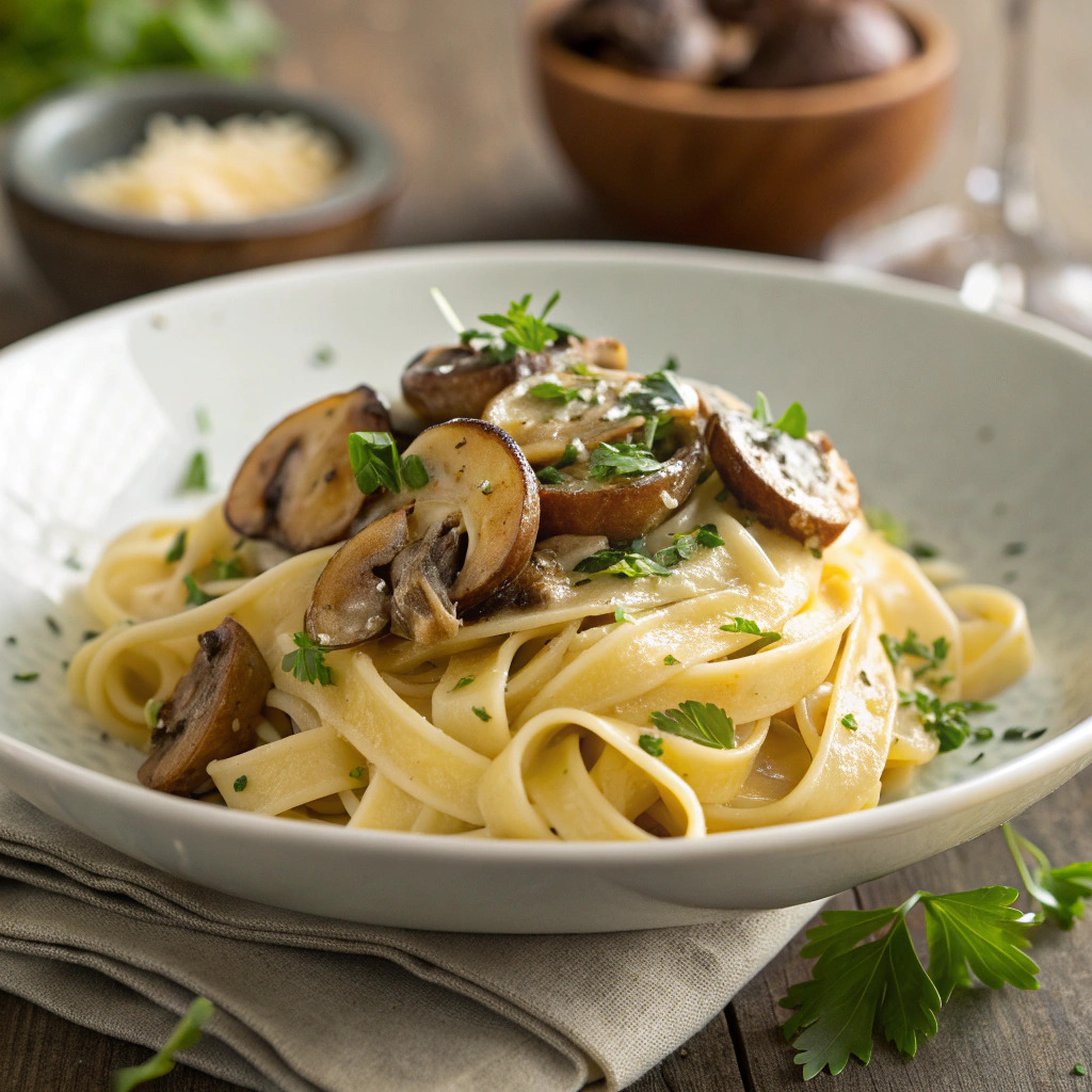 mushroom pasta recipe – creamy and earthy image 1