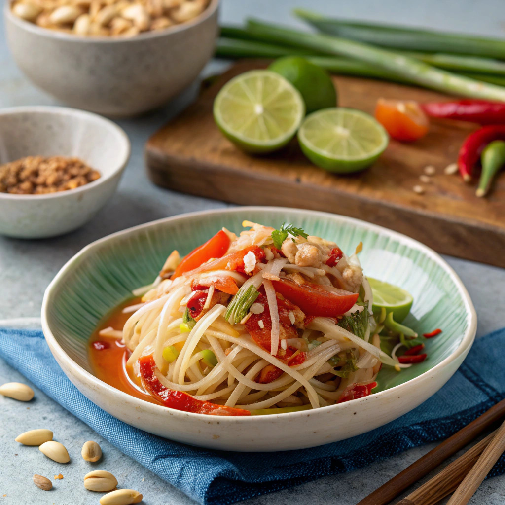 papaya salad recipe – thai som tam classic image 1