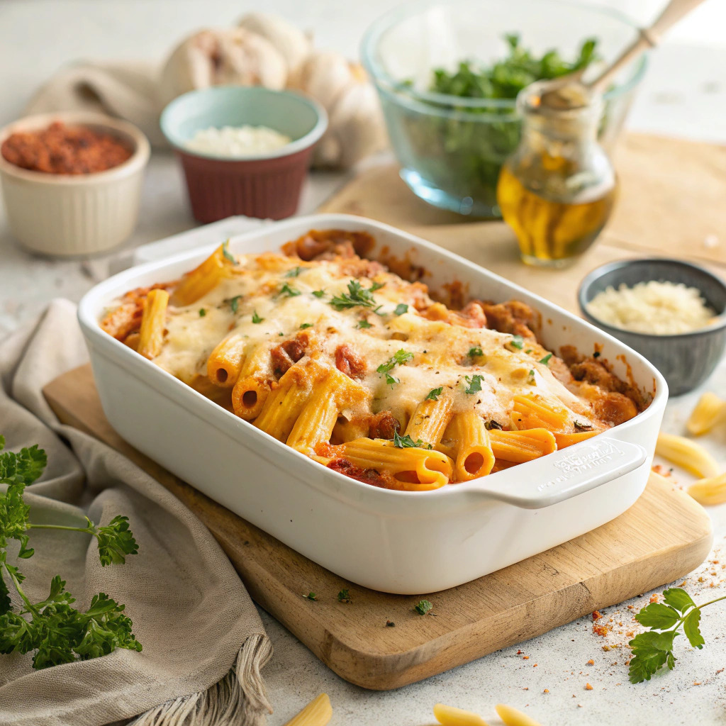 pasta bake recipe – cheesy and comforting image 1