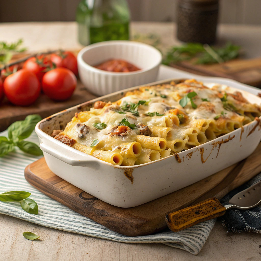 pasta casserole recipe – baked comfort food image 1