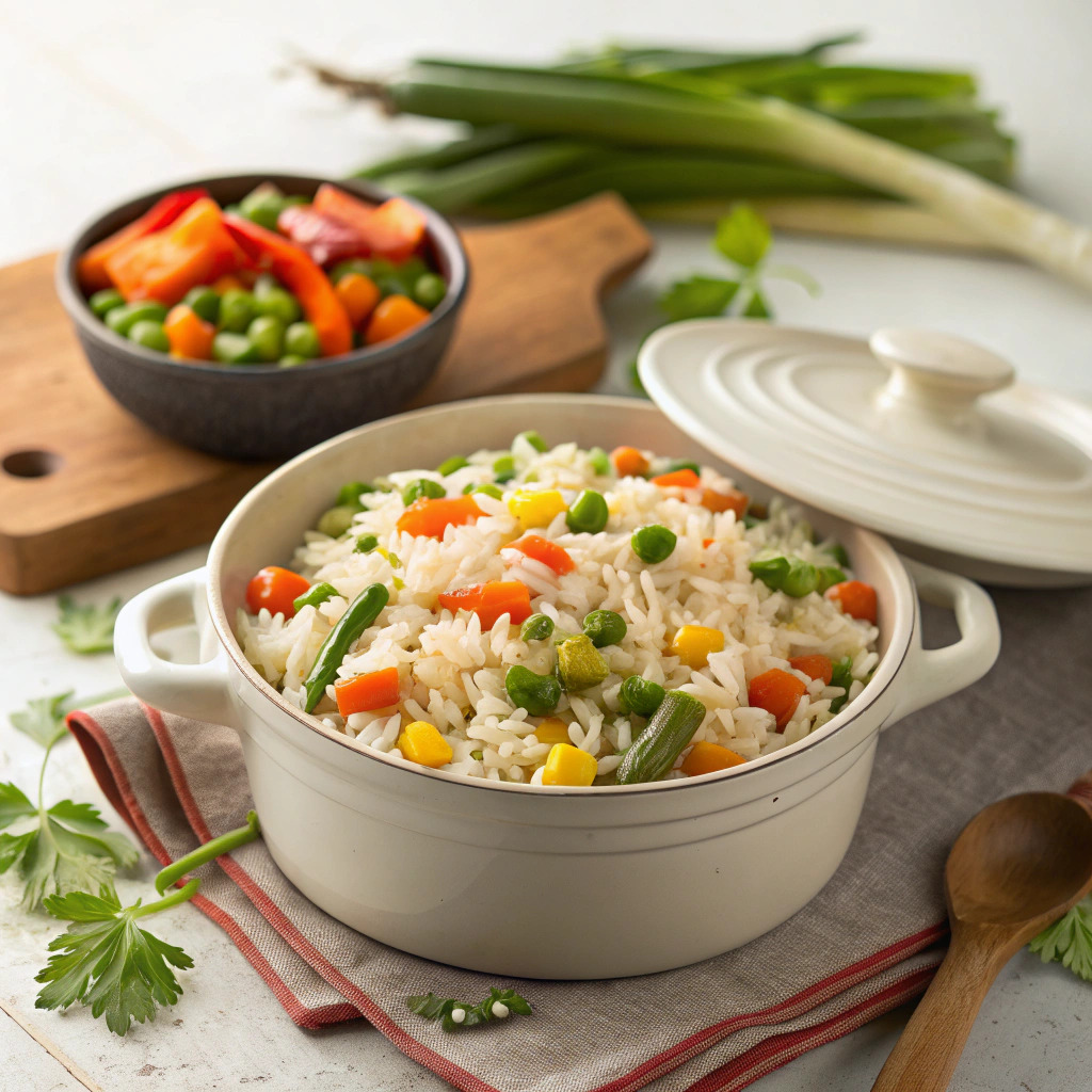rice with vegetables recipe – one pot side dish image 1