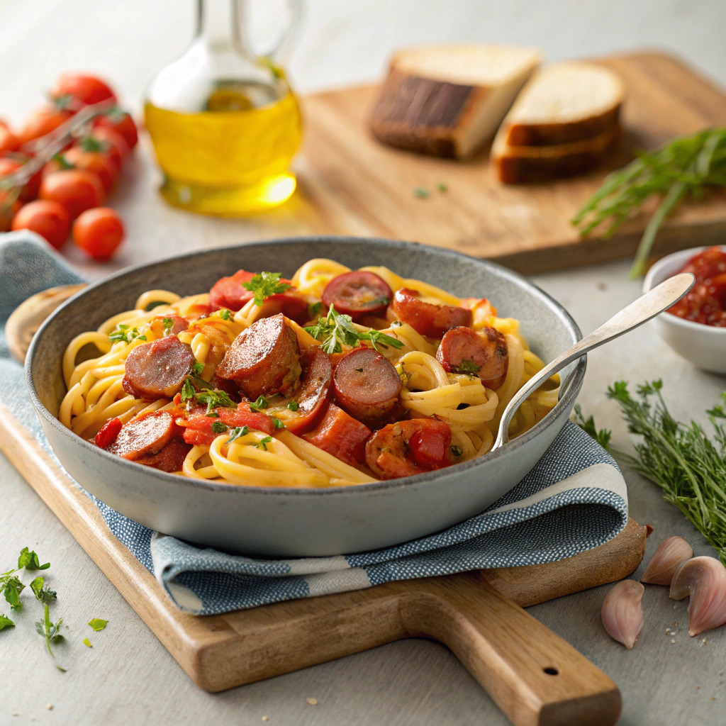 smoked sausage pasta recipe – quick and flavorful image 1