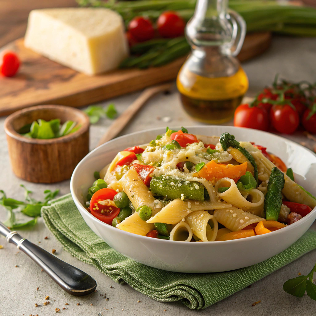 veggie pasta recipe – loaded with vegetables image 1